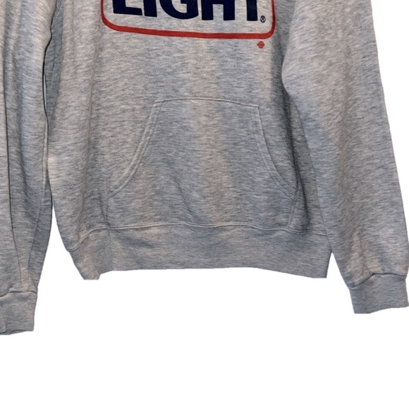 Bassett-Walker Hooded Sweatshirt, SZ L, PTP 22”, Chest 42-44, L 25”, Frt. Pocket - Picture 2 of 8